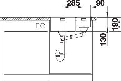 Actual product image Blanco Andano 340/180-IF (Top-mounted sink, 58.50 cm, 44 cm)