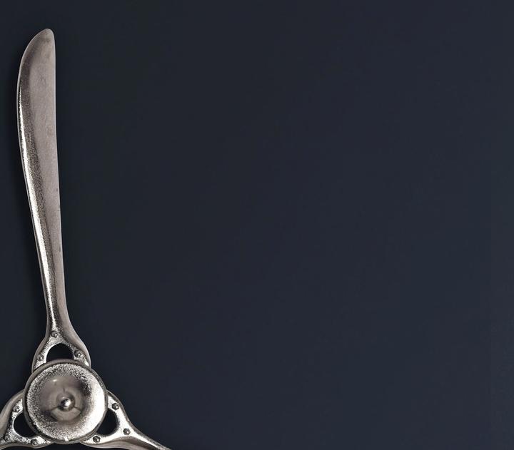 Produktbild FineBuy Deko Propeller 85 cm Wanddeko Aluminium Flugzeug Wandpropeller Wohndeko