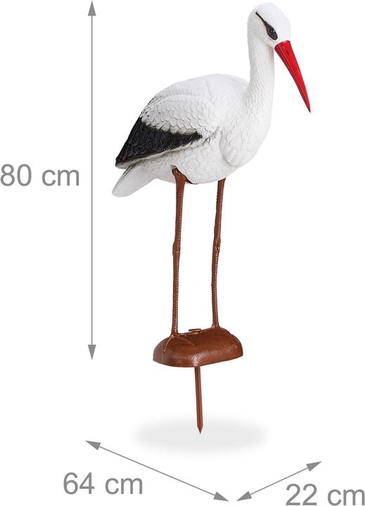 Produktbild Relaxdays Gartenfigur Storch