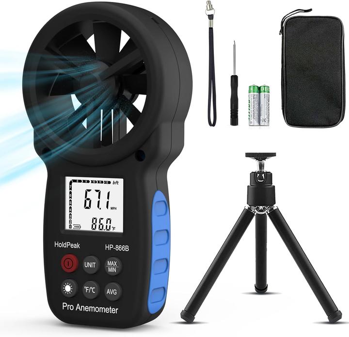 Actual product image Holdpeak Digitales Anemometer Windmessgerät