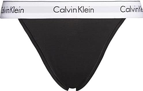 Calvin Klein Damen Tanga High Leg mit Stretch, Schwarz (Black), XS (XS)