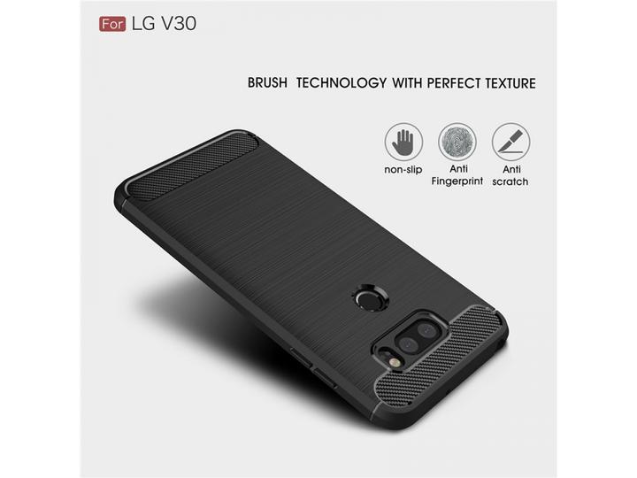 Produktbild Screenguard LG V30 Hülle Carbon Brushed Soft TPU (LG V30)