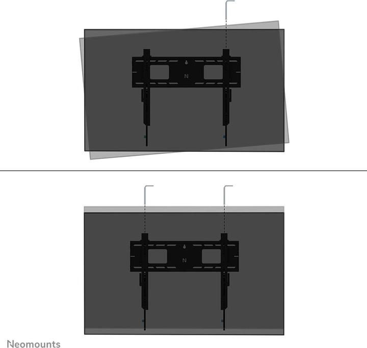 Actual product image Neomounts Wall bracket 600x400mm 125kg/42-86"/fix/black/heavy load (Wall, 125 kg, 42" - 86")