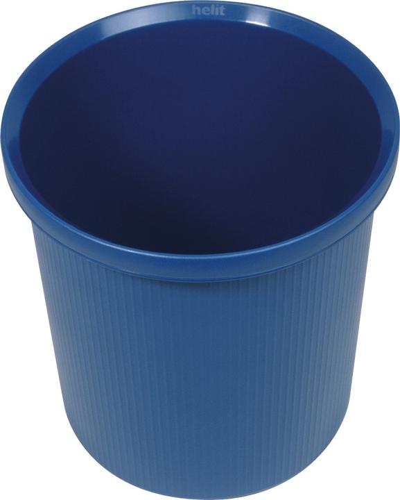 Actual product image Helit Plastic waste paper bin with stripes, capacity 18 l, pack of 5, blue. (18 l)