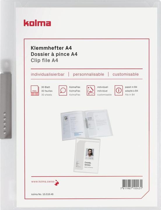 Actual product image Kolma Clip binder Vario A4 2-part colourless (A4, 1x)