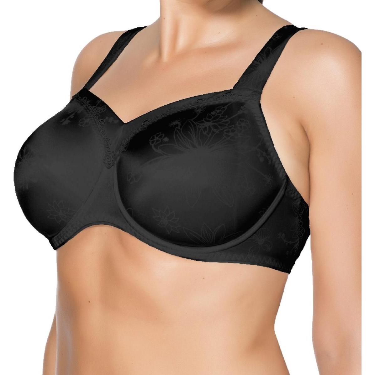 Ulla, BH, Viola BH mit Bügel und Blende, Schwarz, (75 K, Einzelpack)