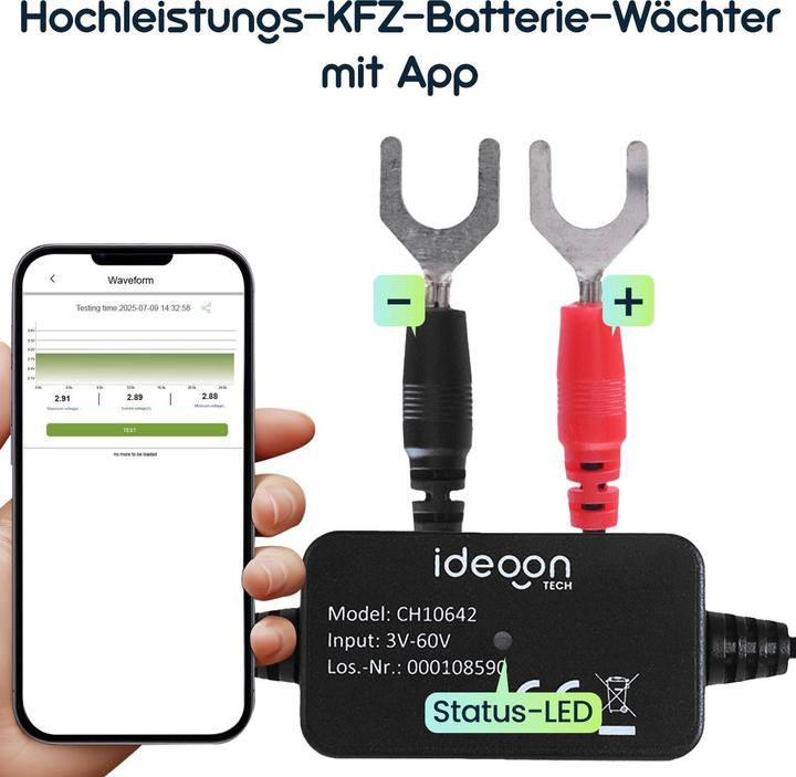 Ideoon Monitoraggio della batteria dell'auto