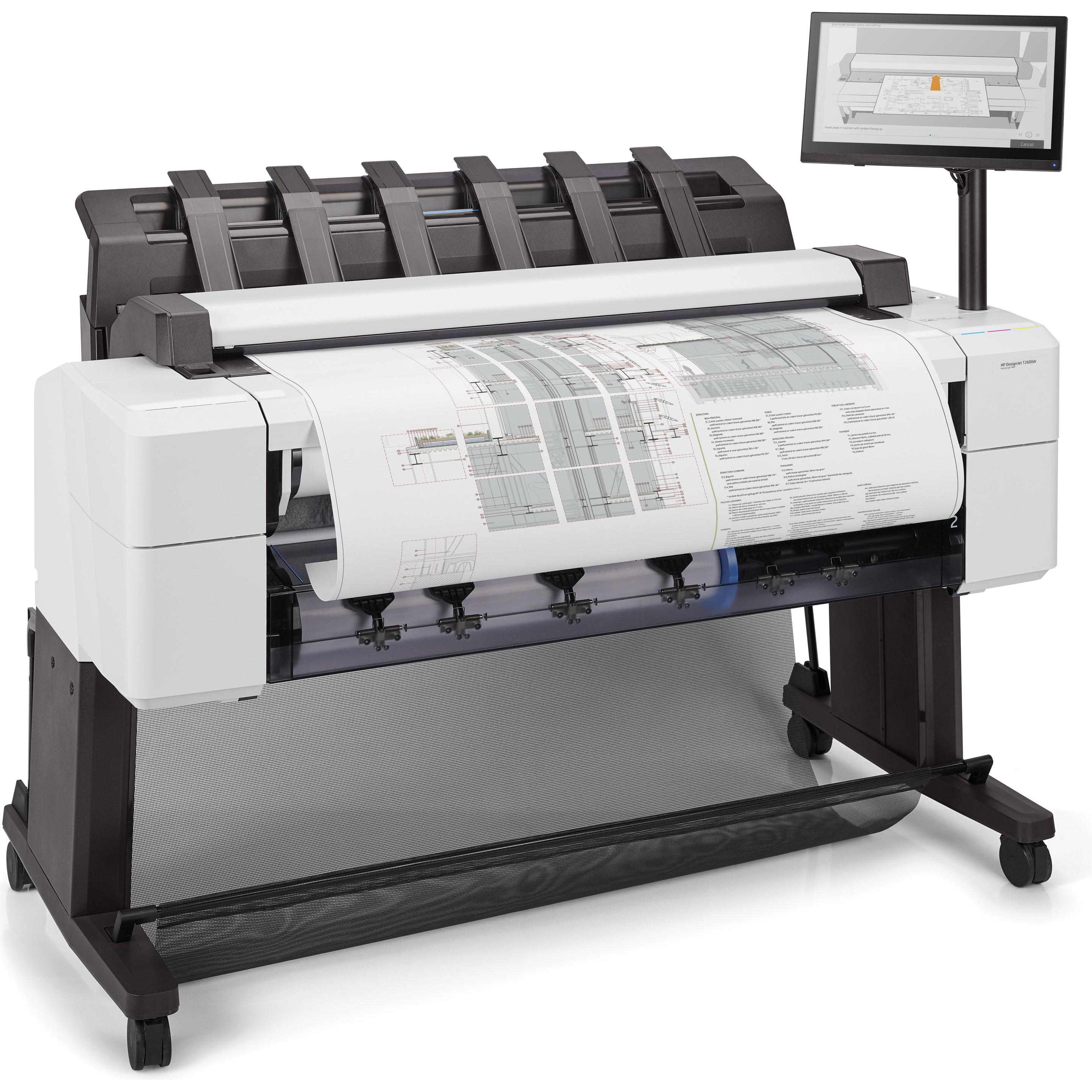 HP Designjet T2600dr (Tintenpatrone, Farbe), Drucker, Schwarz, Weiss