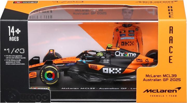 Produktbild Bburago McLaren F1 MCL39 1/43 Norris 2025