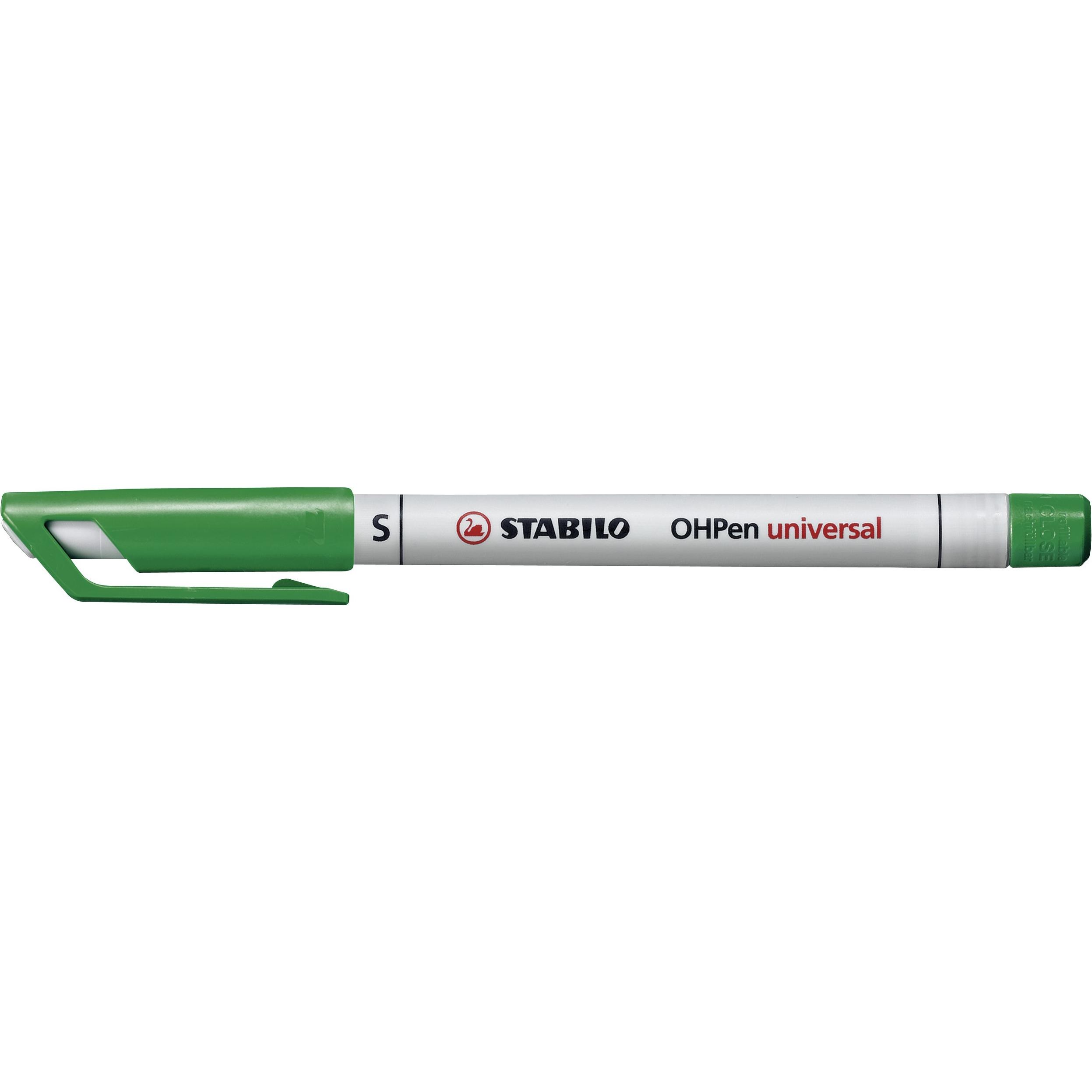 STABILO, Marker, OHPen universal Folienstift wasserlöslich (Grün, 0.40 mm, 1 x)