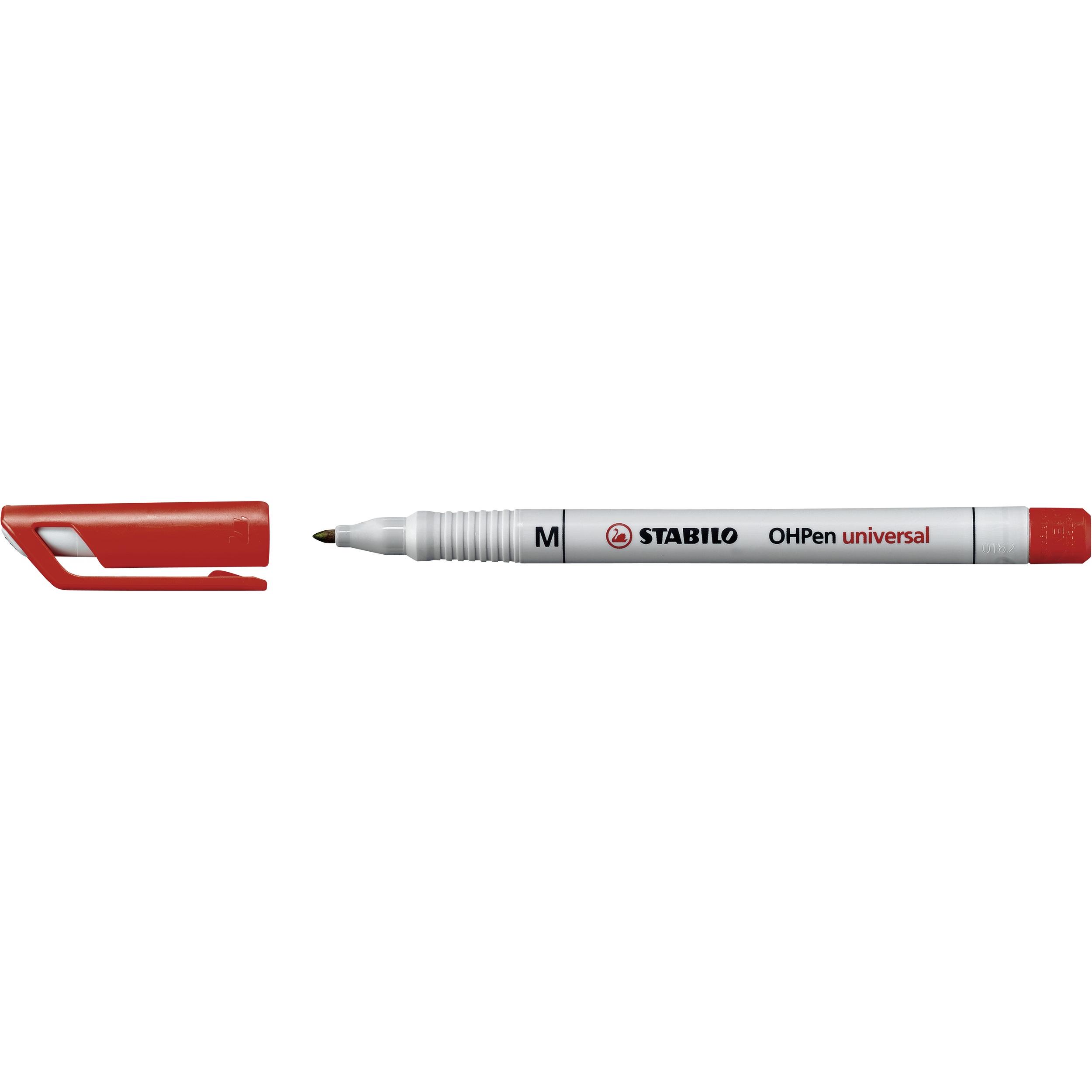 Thumbnail - STABILO, Marker, OHPen universal Folienstift wasserlöslich (Rot, 1 mm, 1 x)