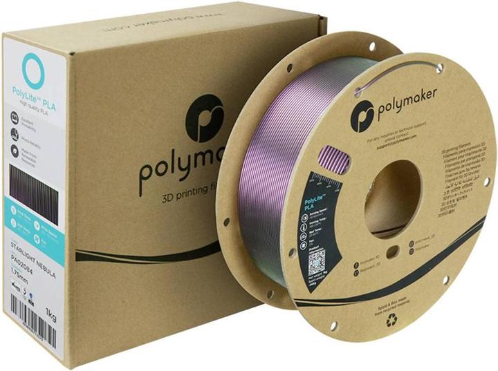 Actual product image Polymaker PolyLite PLA Starlight (PLA, 1.75 mm, 1000 g, Multicoloured)