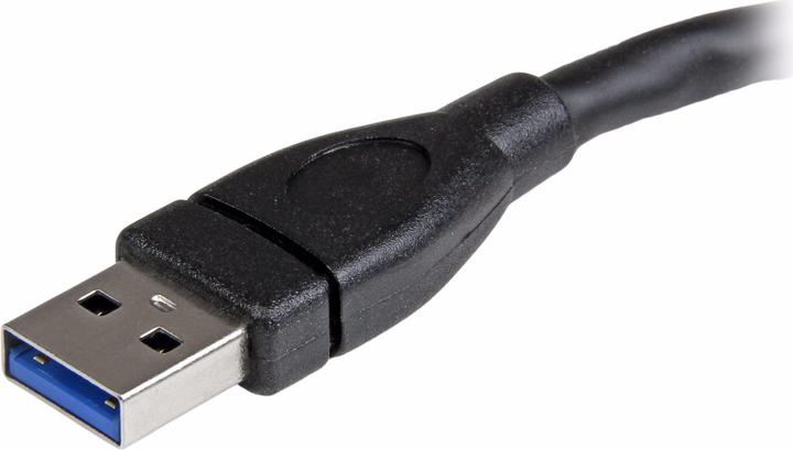 Actual product image StarTech 15cm USB 3.0 extension cable - USB 3 type A cable extension - male/female - black (0.15 m, USB 3.0)