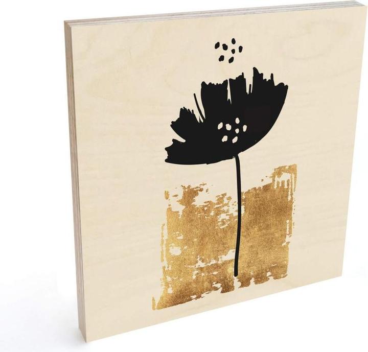 Produktbild Trenddeko Schwarze Blume (20 x 20 cm)