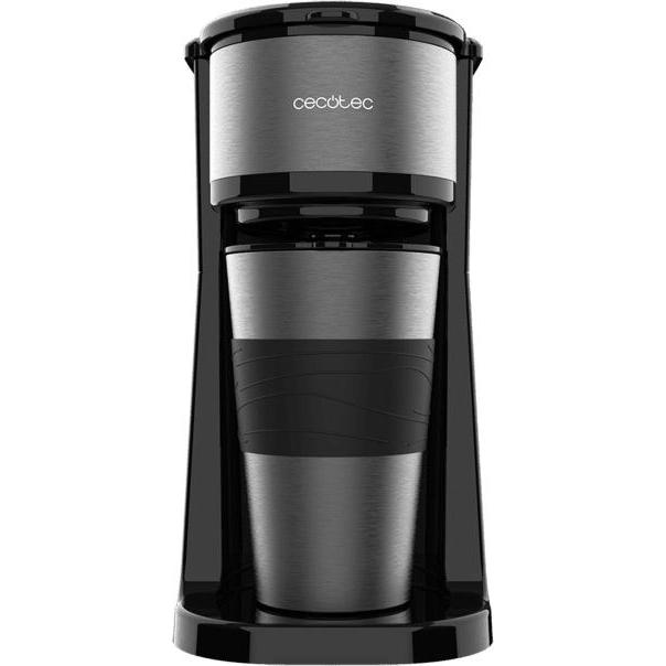 Cecotec Coffee 66 Drop & Go, Filterkaffeemaschine, Silber, Schwarz