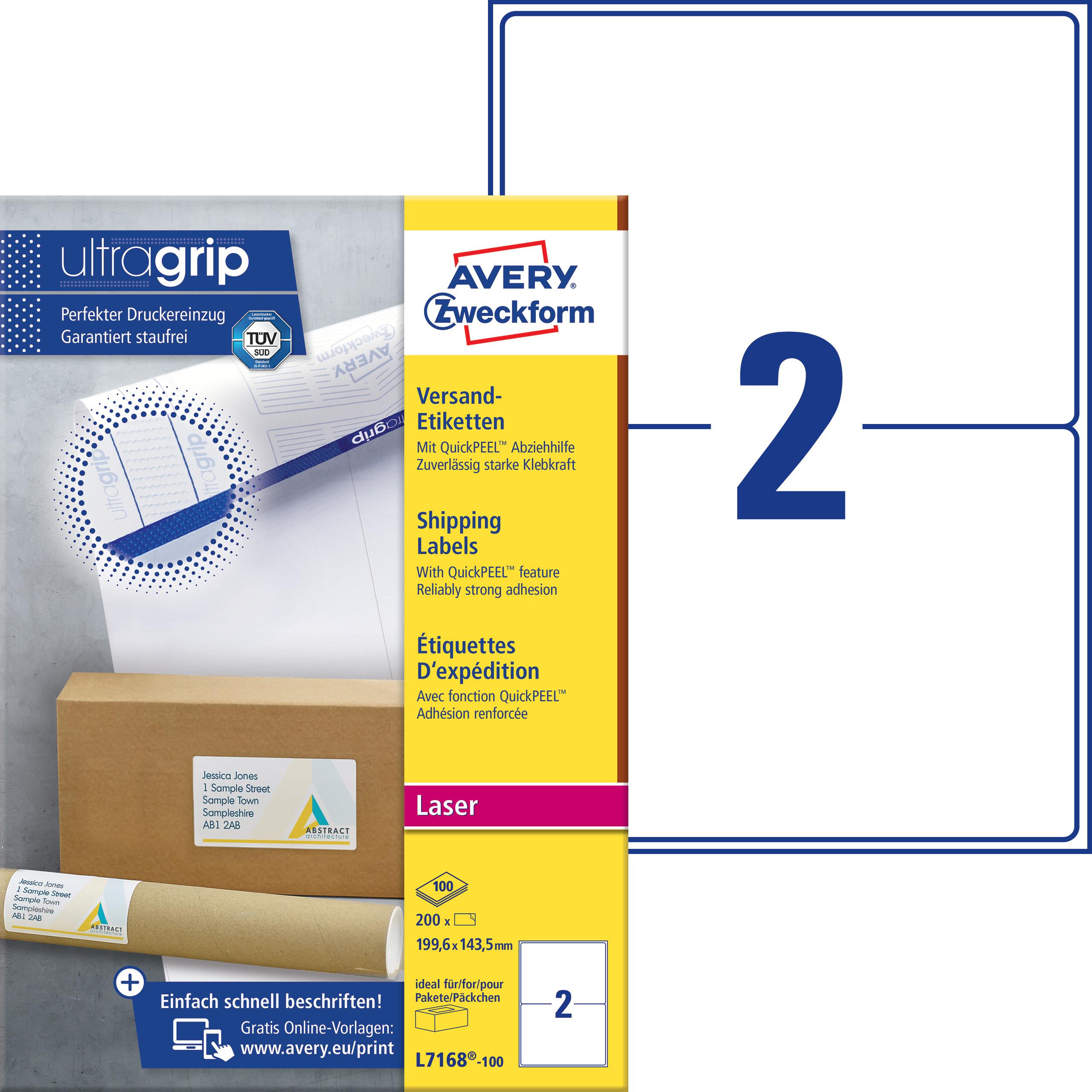 Avery, Etiketten, Versandetiketten blickdicht
