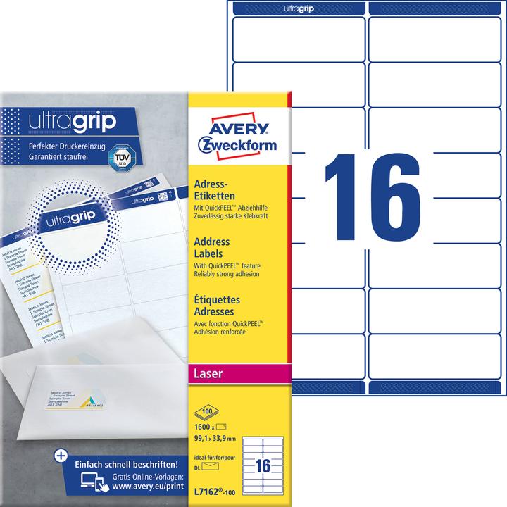 Actual product image Avery Address labels