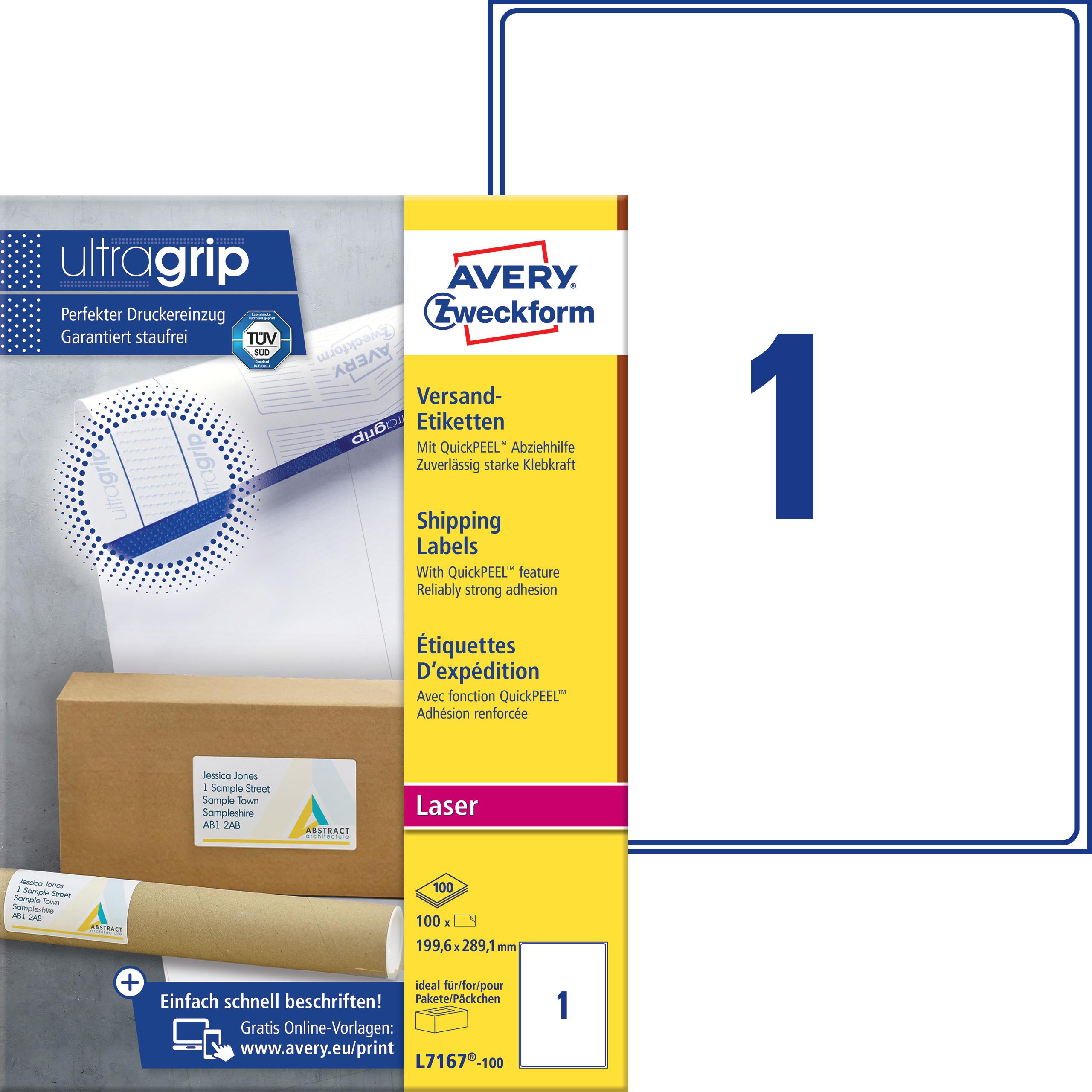 Avery, Etiketten, Versandetiketten blickdicht
