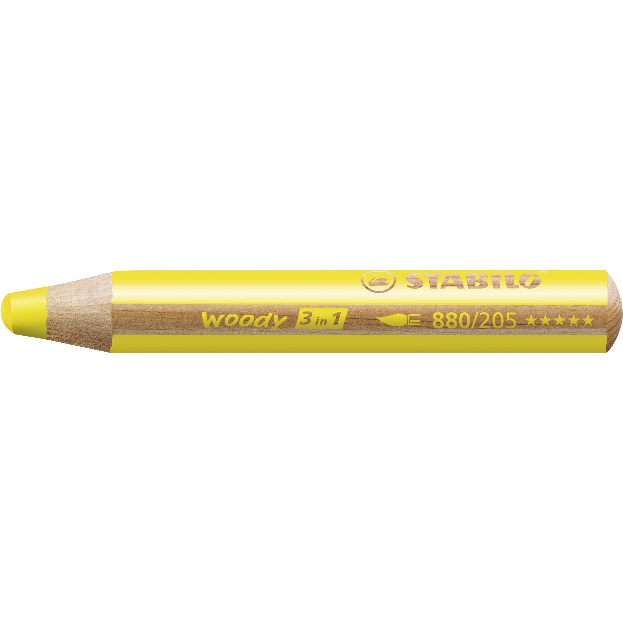 STABILO, Malstifte, woody 3 in 1 Buntstift (Gelb, 1 x)