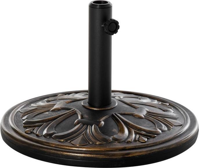 Image du produit Swisshandel24 Pied de parasol 13 kg Ø35/Ø38/Ø48mm plastique + ciment bronze antique Ø48 x 34 cm