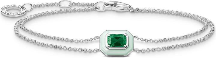 Immagine prodotto Thomas Sabo Bracciale con pietra verde in argento (19 cm, Argento 925, Smalto)