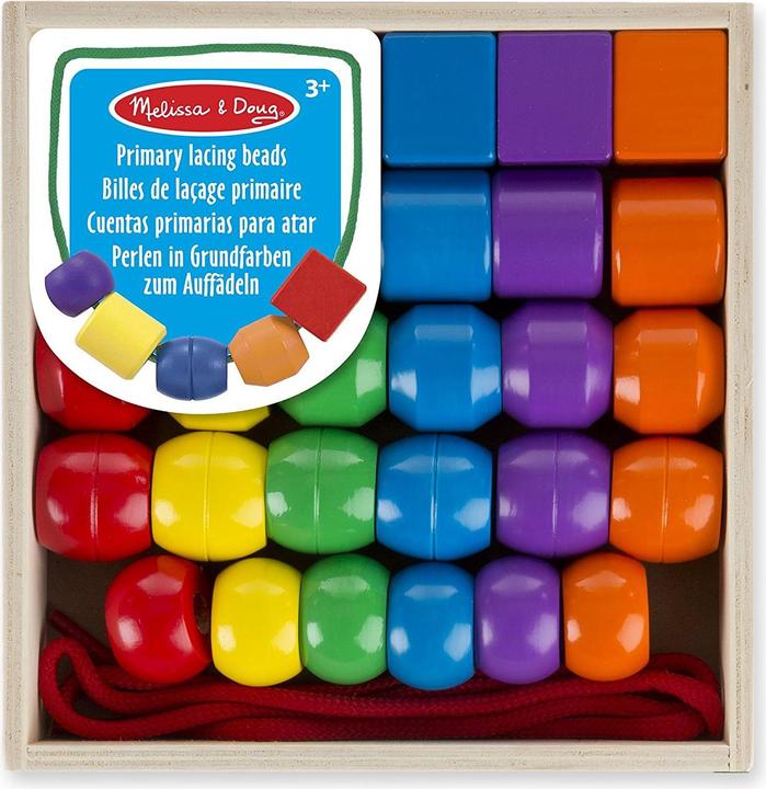 Actual product image Melissa & Doug First wooden beads to string