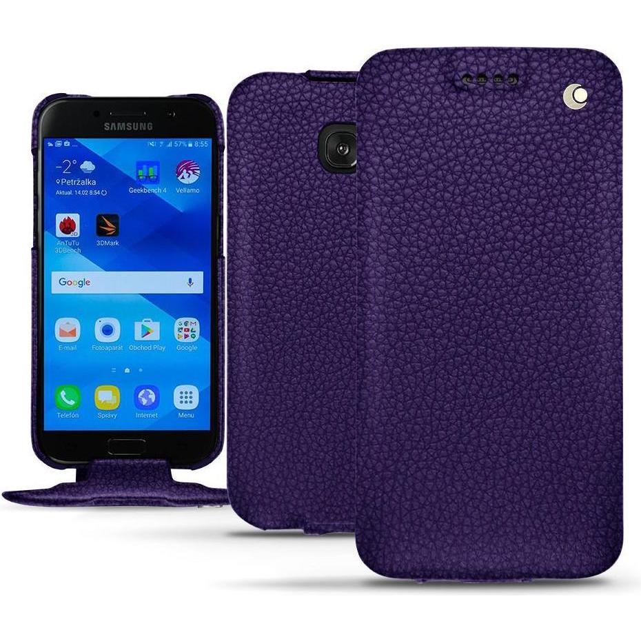 Noreve Lederschutzhülle vertikal (Samsung Galaxy A3 (2017)), Smartphone Hülle, Violett