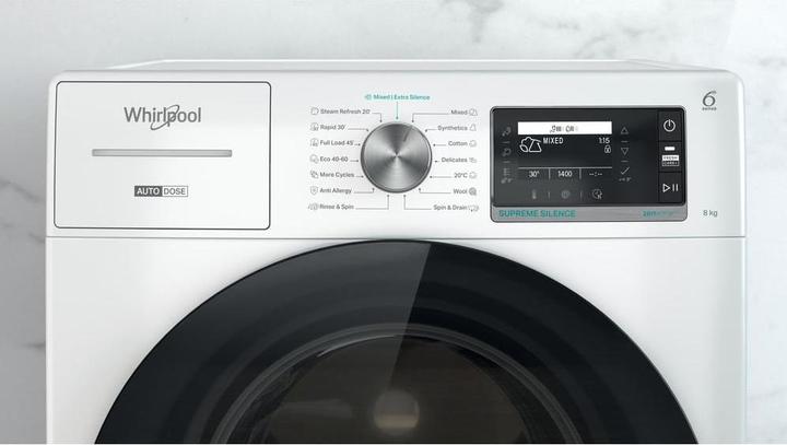 Actual product image Whirlpool PRALKA W7X W845WB EE Supreme Silence (8 kg, Left)