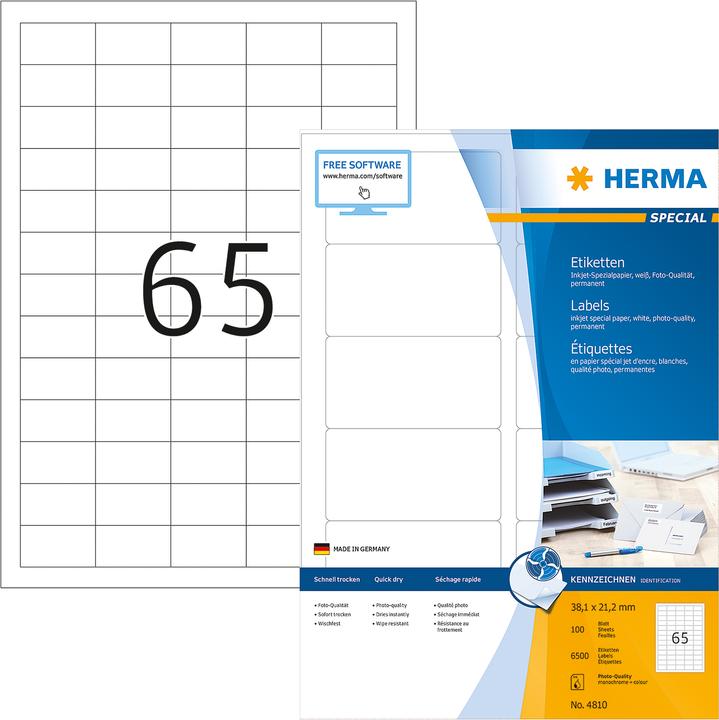 Produktbild HERMA Inkjet-Etiketten