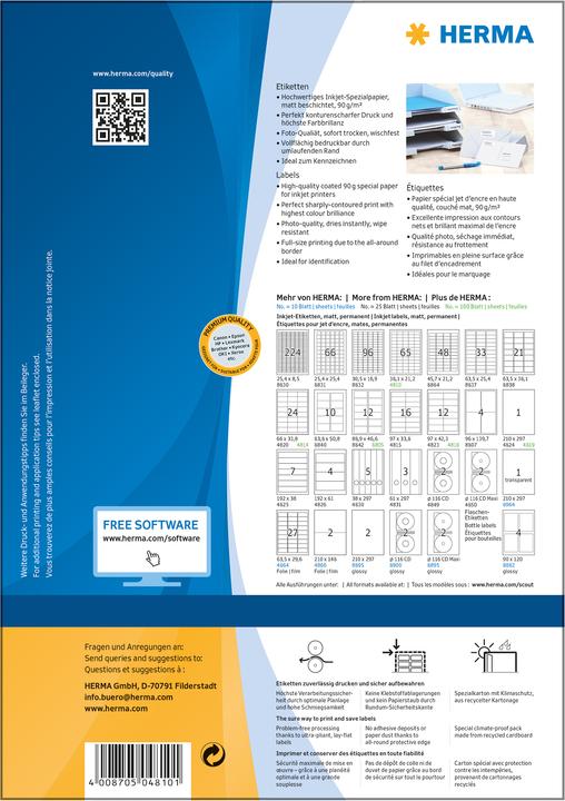 Produktbild HERMA Inkjet-Etiketten