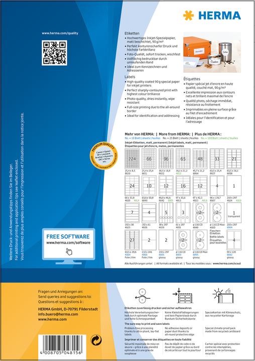 Immagine prodotto HERMA Etichette a getto d'inchiostro A4