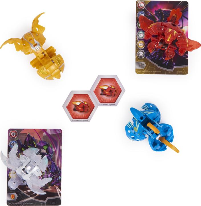Image du produit Spin Master Bakugan Evolutions, Coffret Platinum Battle Bundle avec 4 Bakugan, tapis de bataille, BakuCores, car
