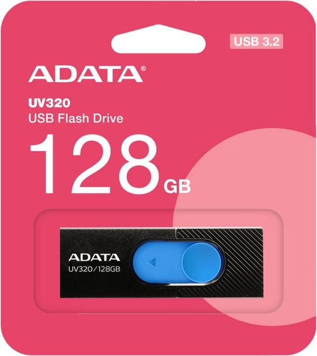 Image du produit Adata Clé USB 3.1 UV320 128GB Noir/Bleu (128 Go, USB-A)