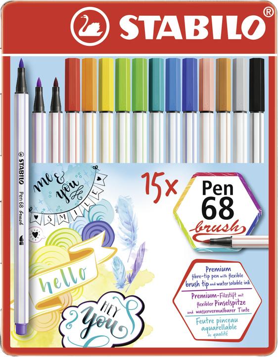 Actual product image STABILO Brush Pen 68 (Sorted, 15 x)