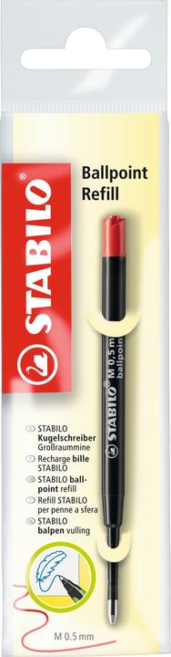 Immagine prodotto STABILO Penna a sfera Refill Penna a sfera Refill a grande capacità (Mine di ricambio, Rosso, 0.50 mm)