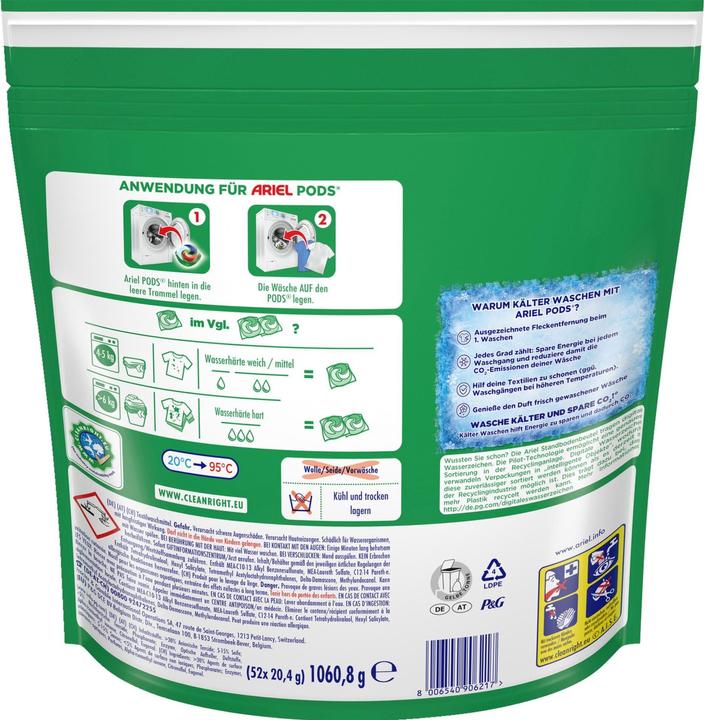 Immagine prodotto Ariel Tutto in uno (104 Cicli di lavaggio)