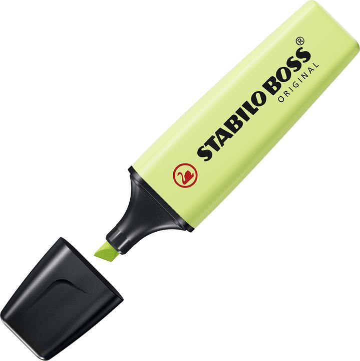 Produktbild STABILO BOSS ORIGINAL Pastel Textmarker (Limette, Kirschblüte, Rosa, Wolkenblau, Korallenrot, 5 mm, 4 x)