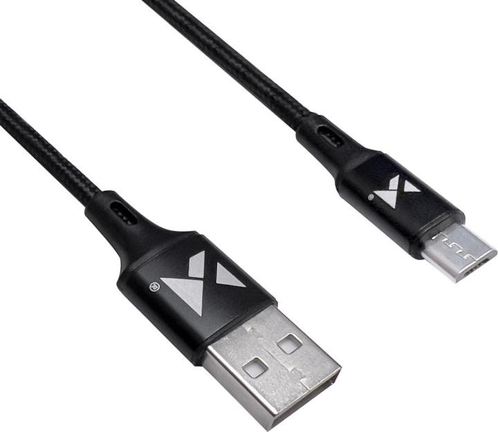 Actual product image Wozinsky cable USB - microUSB 2,4A 1m black (WUC-M1B) (1 m)