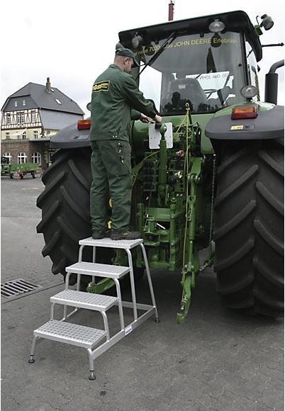Produktbild Krause Montagetritt, mit Alu-Gitterroststufen (Gerüst, 114 cm)