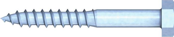 Reisser Wood screws, DIN 571, hexagon head, 12.0 x 160, steel, galvanised, blue passivated, packed a 25 (25 Screws per piece)
