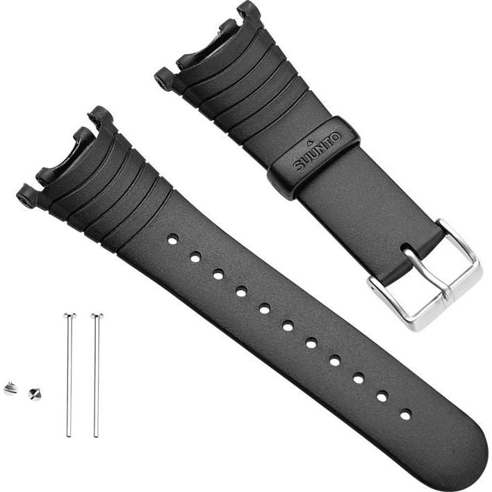 Suunto Set di bracciale vettoriale in elastomero nero (Materiale sintetico), Cinturini per orologi, Nero