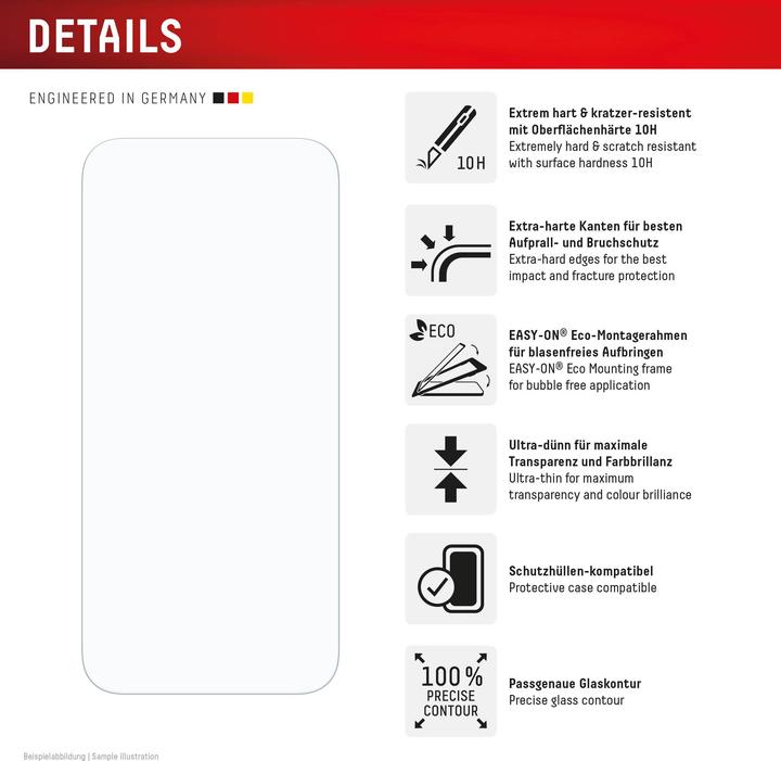 Produktbild Displex Real Glass, 2D Panzerglas + Handyhülle (1 Stk., Apple iPhone 17 Pro Max)