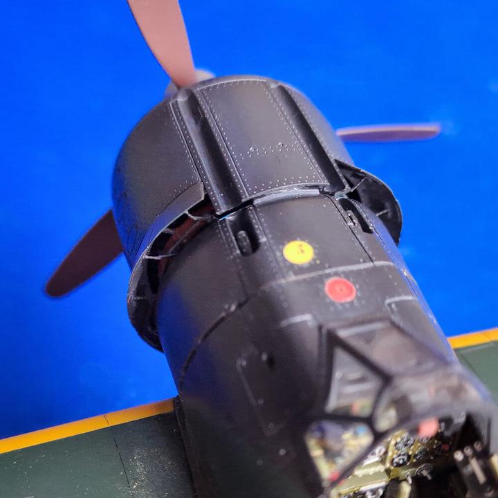 Actual product image Art Scale Kit A6M2 Zero open engine cooling flaps with exhausts detail set - ASK 3D print for Eduard