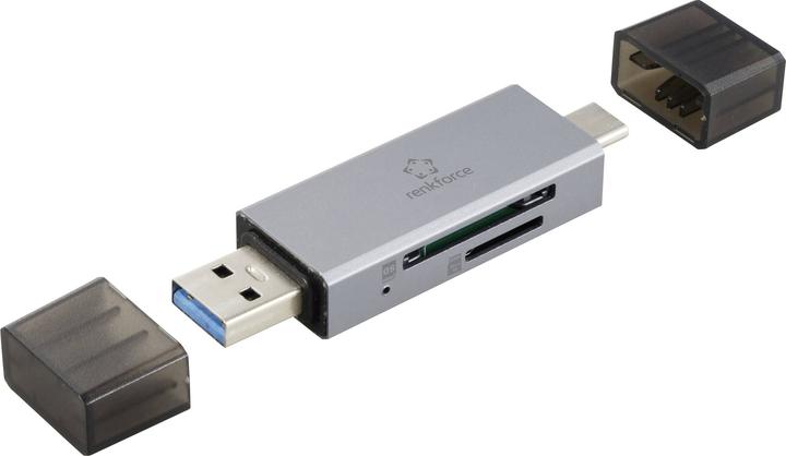 Produktbild Renkforce RF-PCR-400 Externer Speicherkartenleser USB-A, USB-C® microSD, SD Spa (USB-C)
