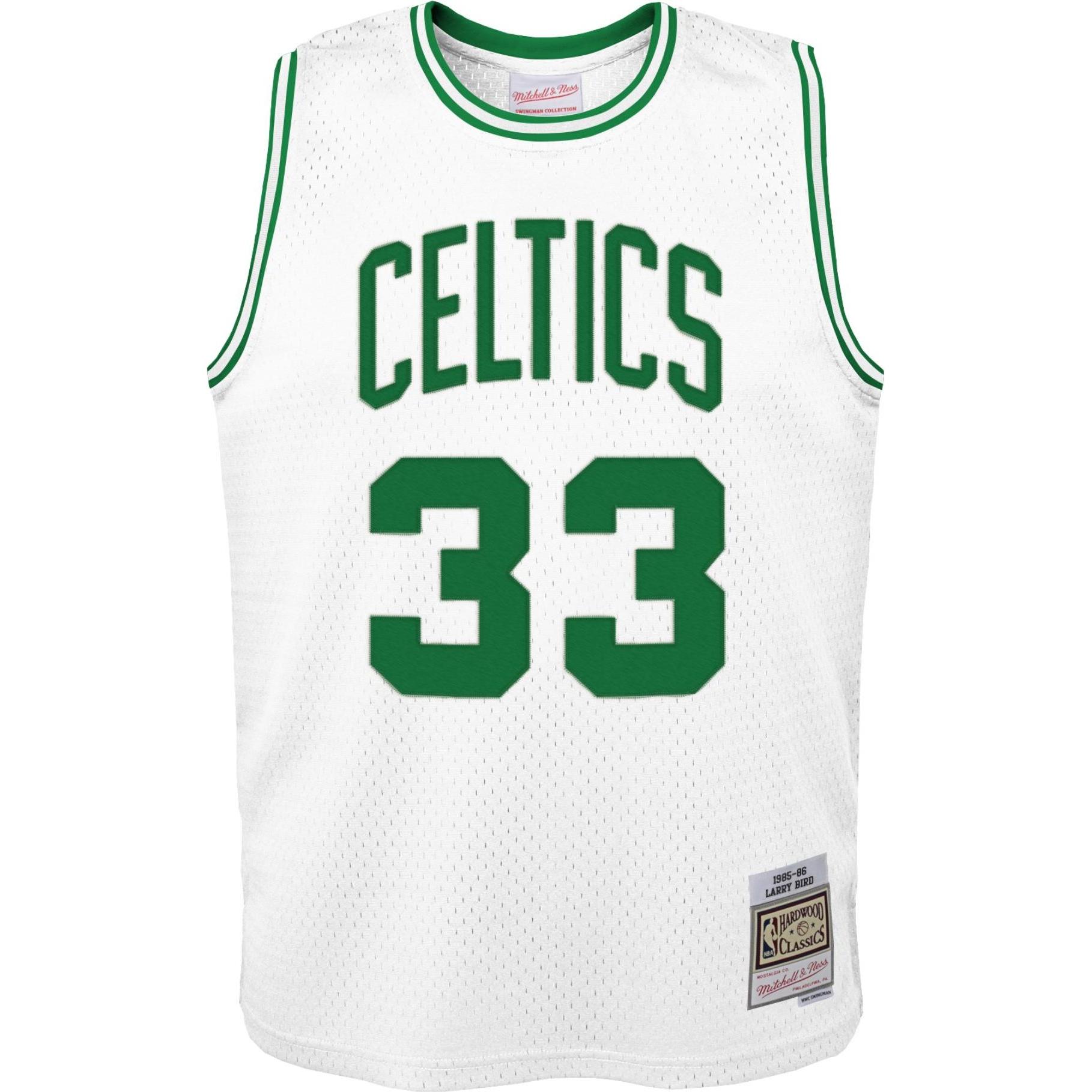 Mitchell & Ness, Jungen, Shirt, Swingman Jersey Boston Celtics 8586 Larry Bird, Weiss, (170)