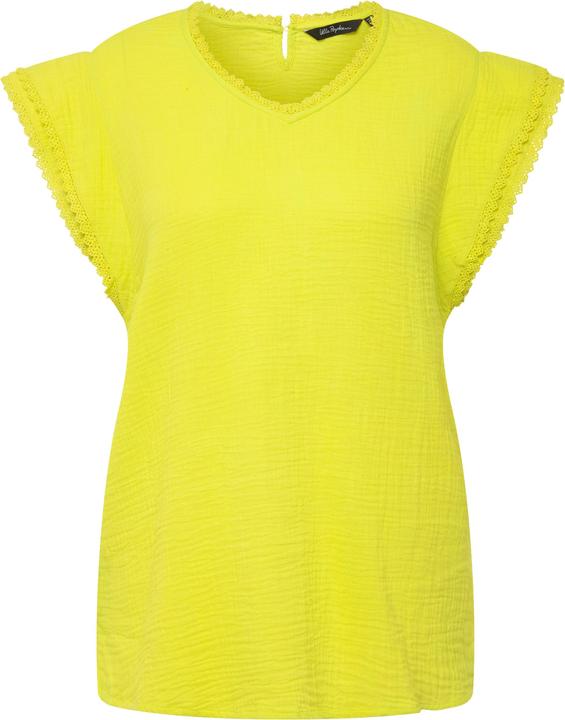 Produktbild Ulla Popken Blusenshirt, Musselin, A-Linie, V-Ausschnitt, Kurzarm (50, 52)
