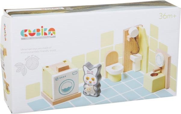 Produktbild Cubika Puppenhausmöbel aus Holz Badezimmer