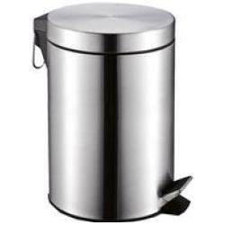 Moor Tret-Kosmetikeimer MELINDA, 5 Liter, schwarz aus rostfreiem Stahl, mattschwarze Oberfläche, Fusspeda, Pattumiera, Nero