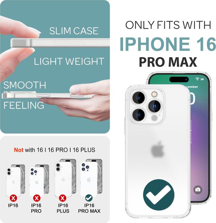 Actual product image Nalia Extremely Thin 0.3mm Matt Hardcase (Apple iPhone 16 Pro Max)