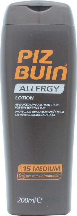 Actual product image Piz Buin Allergy (Sun lotion, SPF 15, 200 ml)